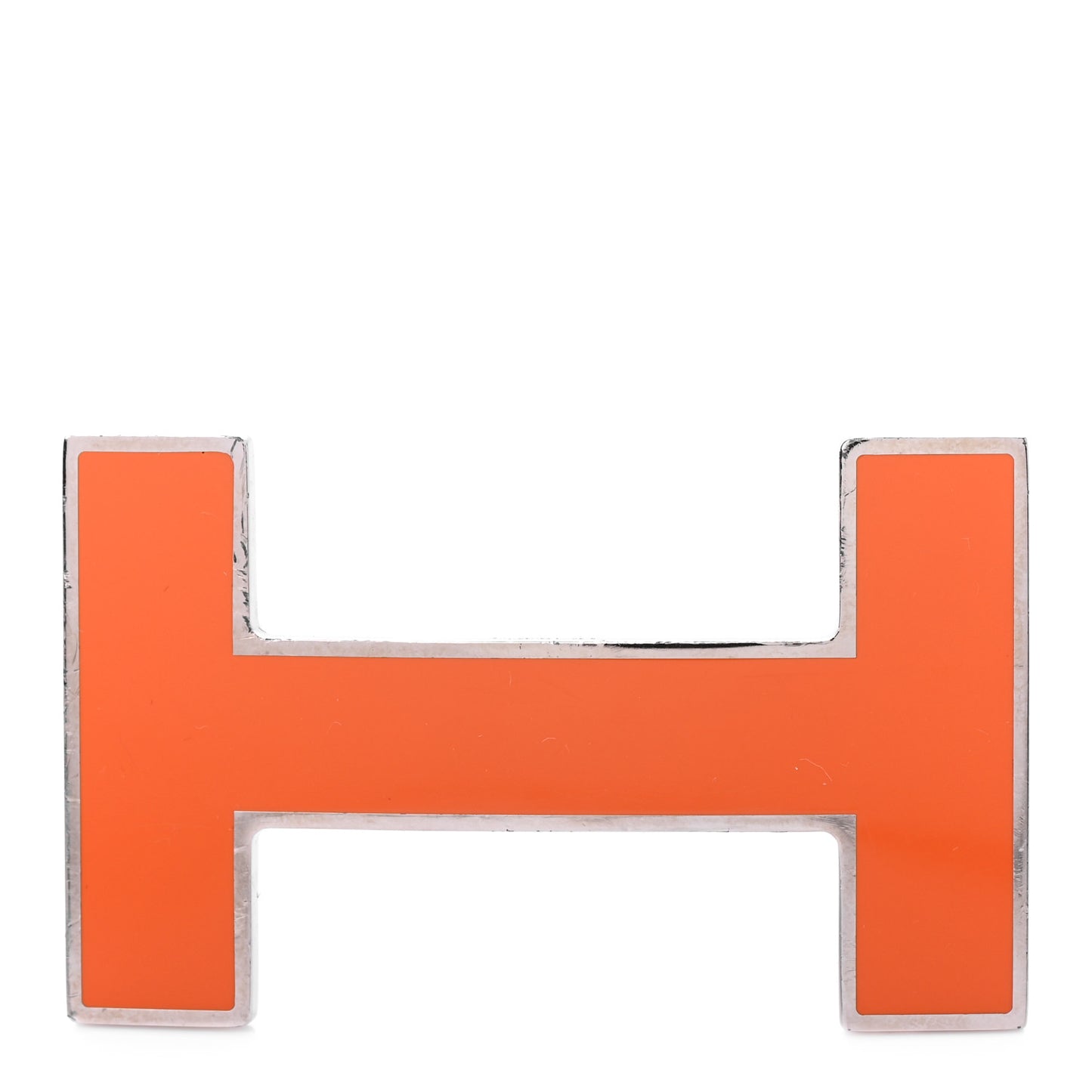 Enamel Quizz H Belt Buckle Orange