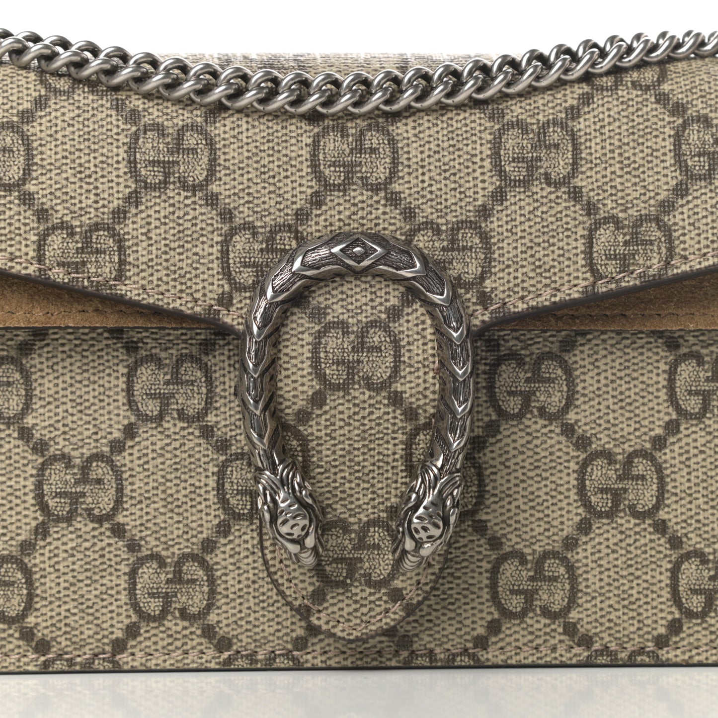GG Supreme Monogram Super Mini Dionysus Shoulder Bag Taupe