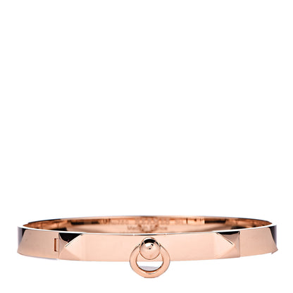 Hermes 18K Rose Gold PM Collier De Chien Bracelet SH 1 of 4