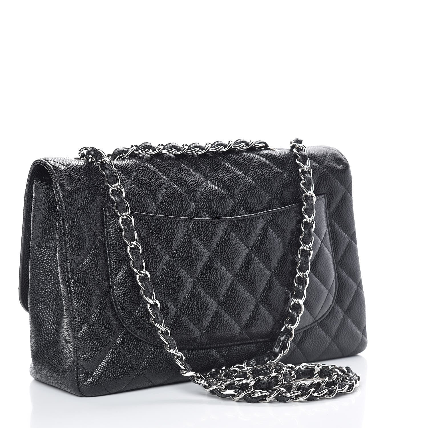 Chanel Caviar Quilted Jumbo Single Flap Black 3 of 11