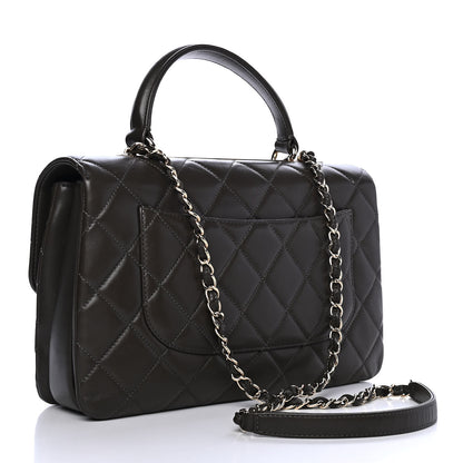 Chanel Lambskin Quilted Medium Trendy CC Flap Dual Handle Bag Dark Khaki 2 of 6