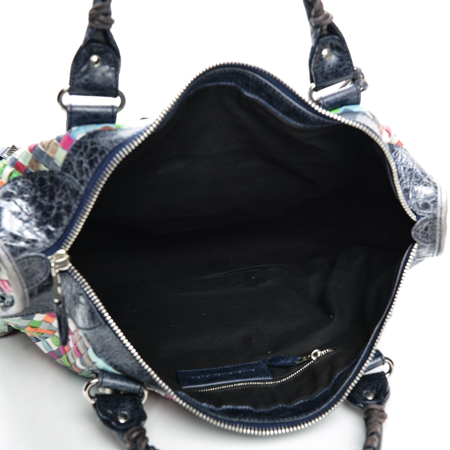 Balenciaga Agneau Lattice Woven Giant 21 Silver Hardware Work Multicolor Officier 5 of 11