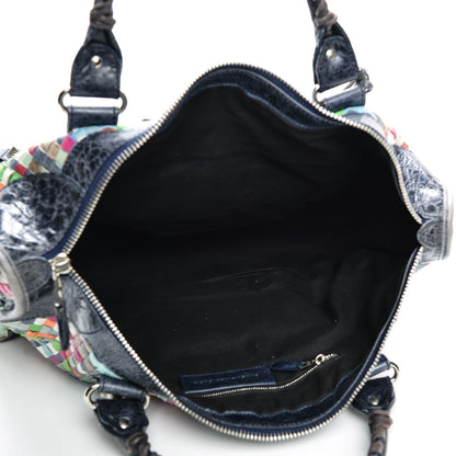 Balenciaga Agneau Lattice Woven Giant 21 Silver Hardware Work Multicolor Officier 5 of 11