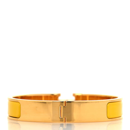 Hermes Enamel Clic Clac H Bracelet GM Narrow Yellow 7 of 8