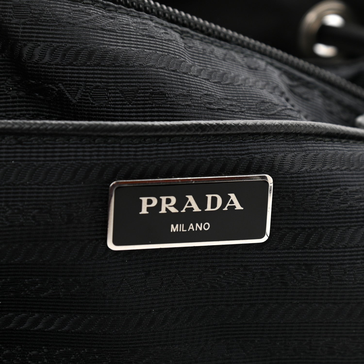 Prada Tessuto Nylon Grommet Backpack Black 5 of 8