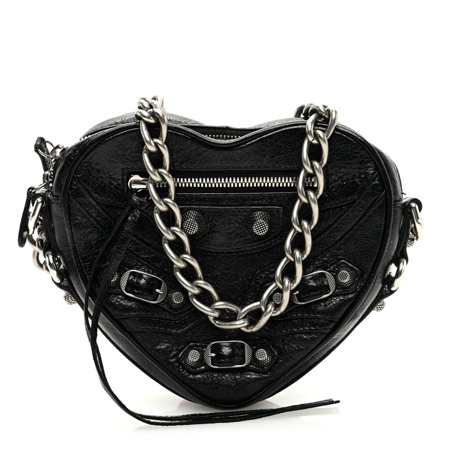 Agneau Arena Mini Le Cagole Heart Bag Black