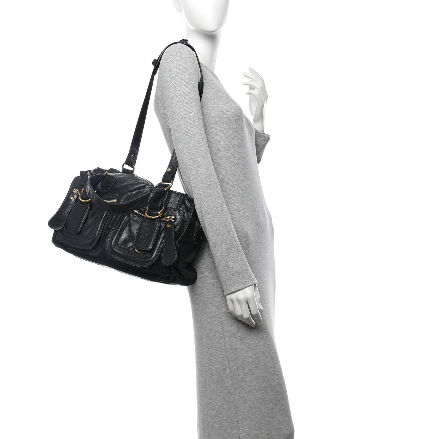 Chloe Calfskin Large Bay Tote Black 2 of 15