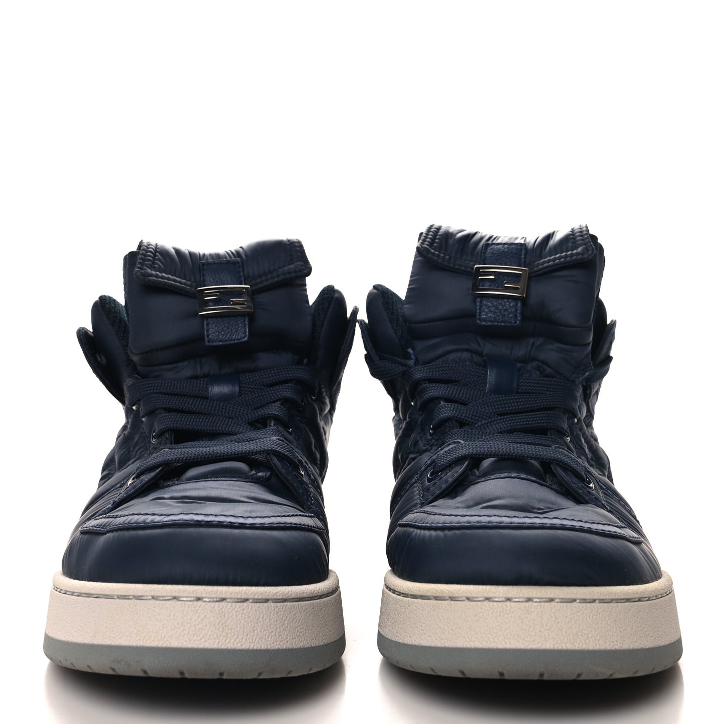 Nylon Mens Baguette Match High Top Sneakers 6 Blue Grey