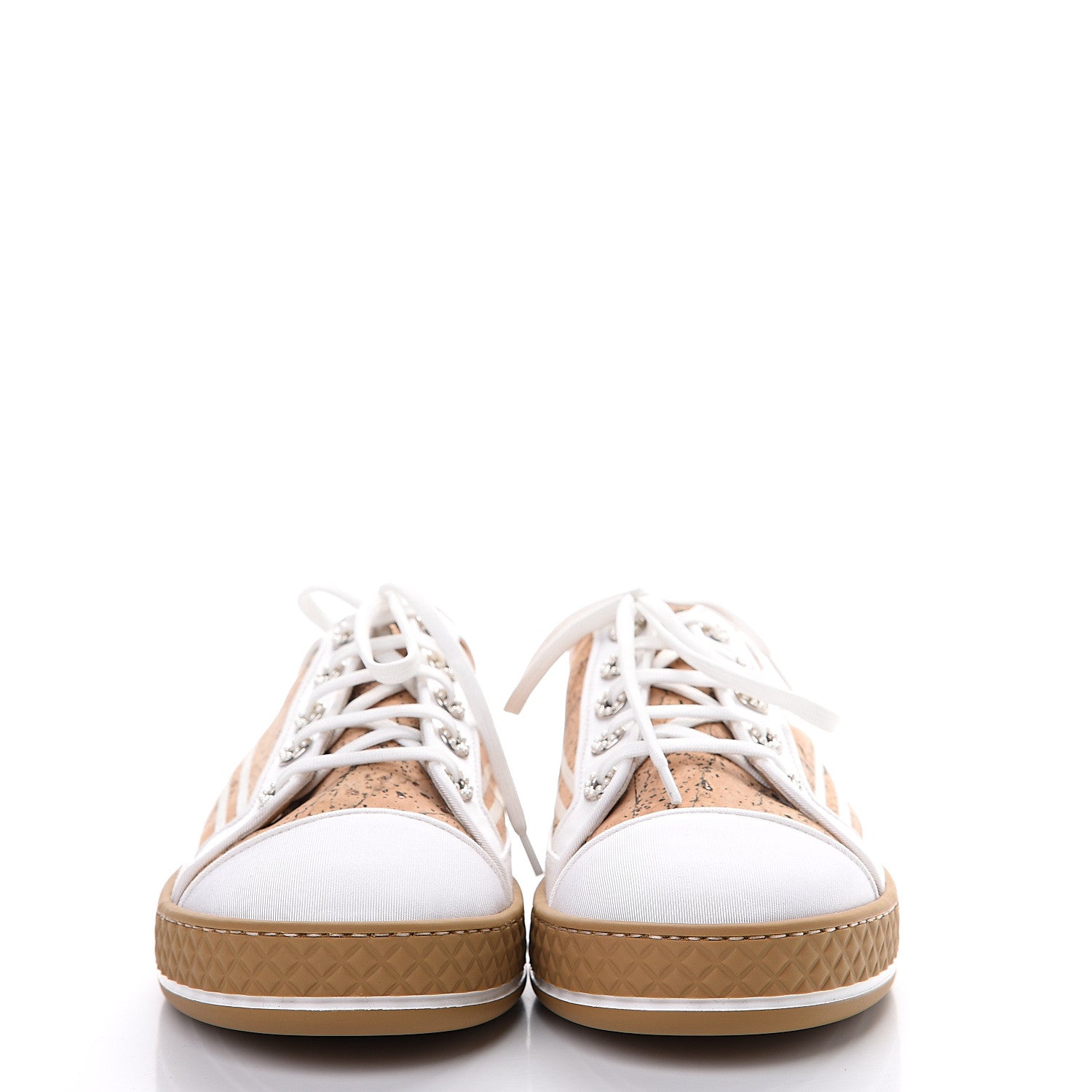 Chanel Cork Jetty Sneaker 41.5 Brown White 2 of 7