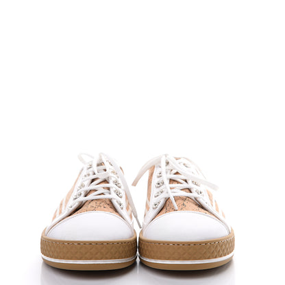 Chanel Cork Jetty Sneaker 41.5 Brown White 2 of 7