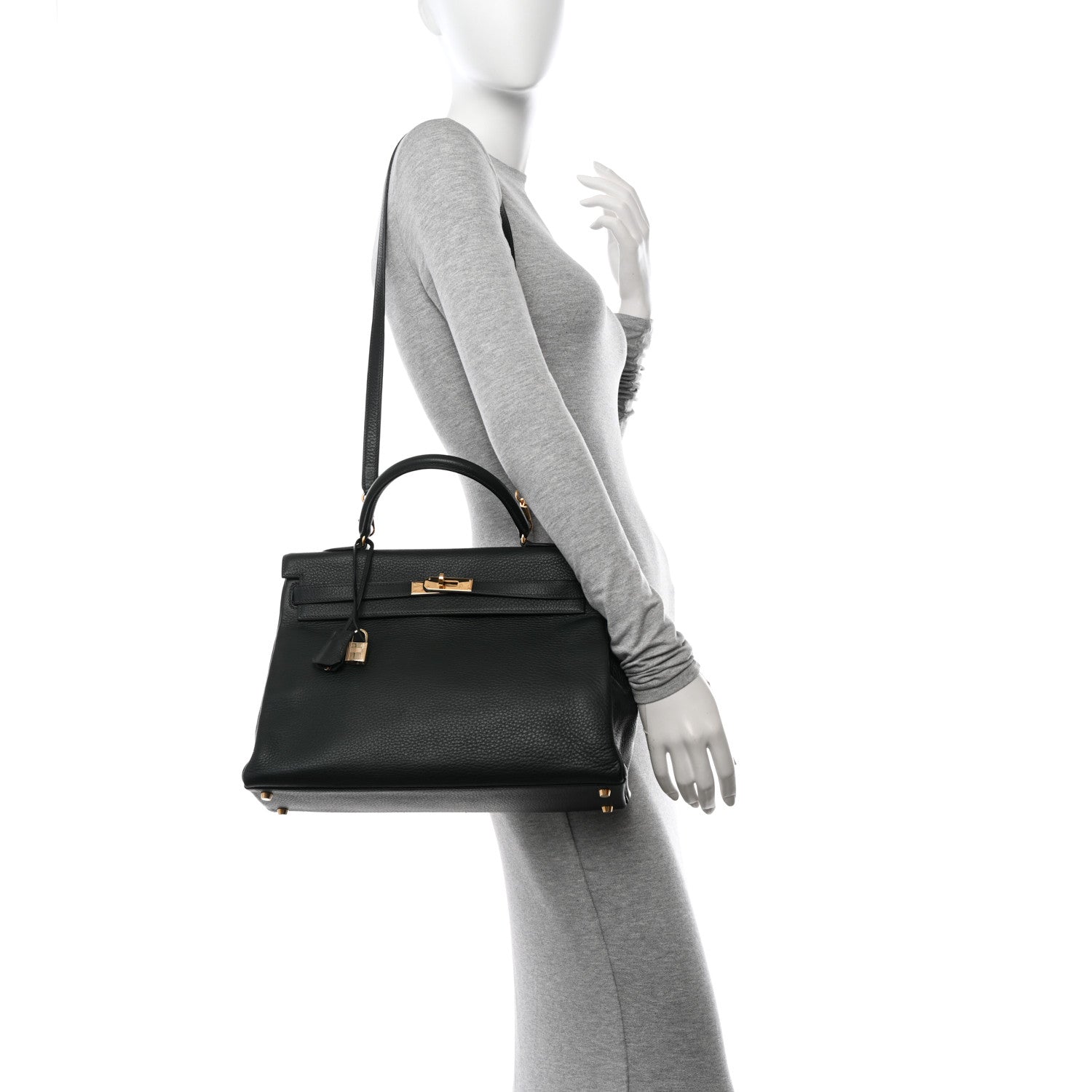 Hermes Taurillon Clemence Kelly Retourne 35 Vert Fonce 2 of 12