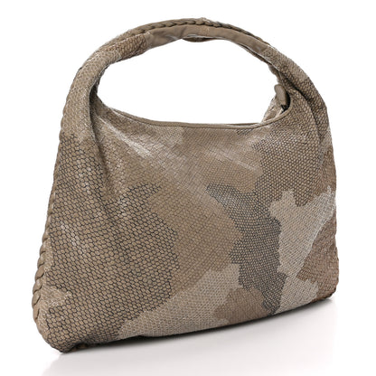 Bottega Veneta Nappa Intrecciato Camo Embroidered Large Veneta Hobo Taupe 3 of 10