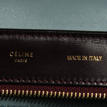 Celine Calfskin Suede Large Tri-Color Trapeze Dark Grey 8 of 9