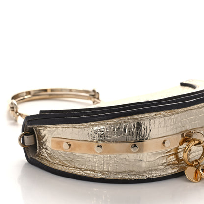 Chloe Metallic Calfskin Small Nile Bracelet Minaudiere Bag Gold 9 of 10