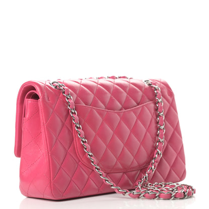 Chanel Lambskin Quilted Medium Double Flap Fuchsia 3 of 19