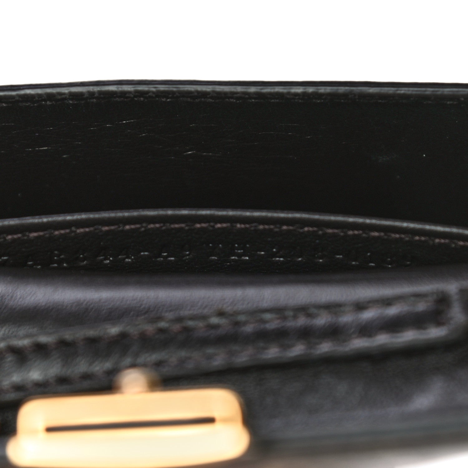 Fendi Glazed Fabric FF 1974 Nano Baguette Charm Mogano Panna 5 of 10