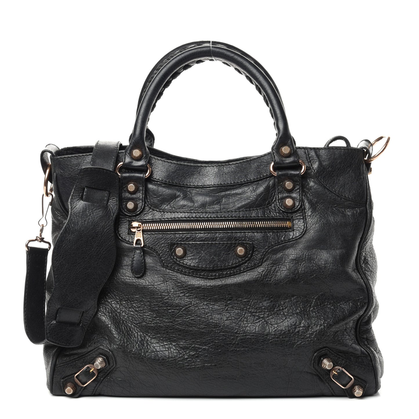 Agneau Giant 12 Rose Gold Hardware Velo Black