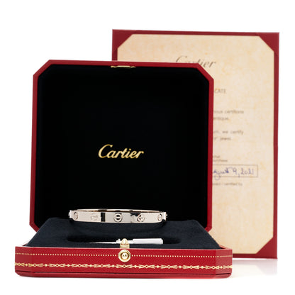 Cartier 18K White Gold LOVE Bracelet 16 5 of 5