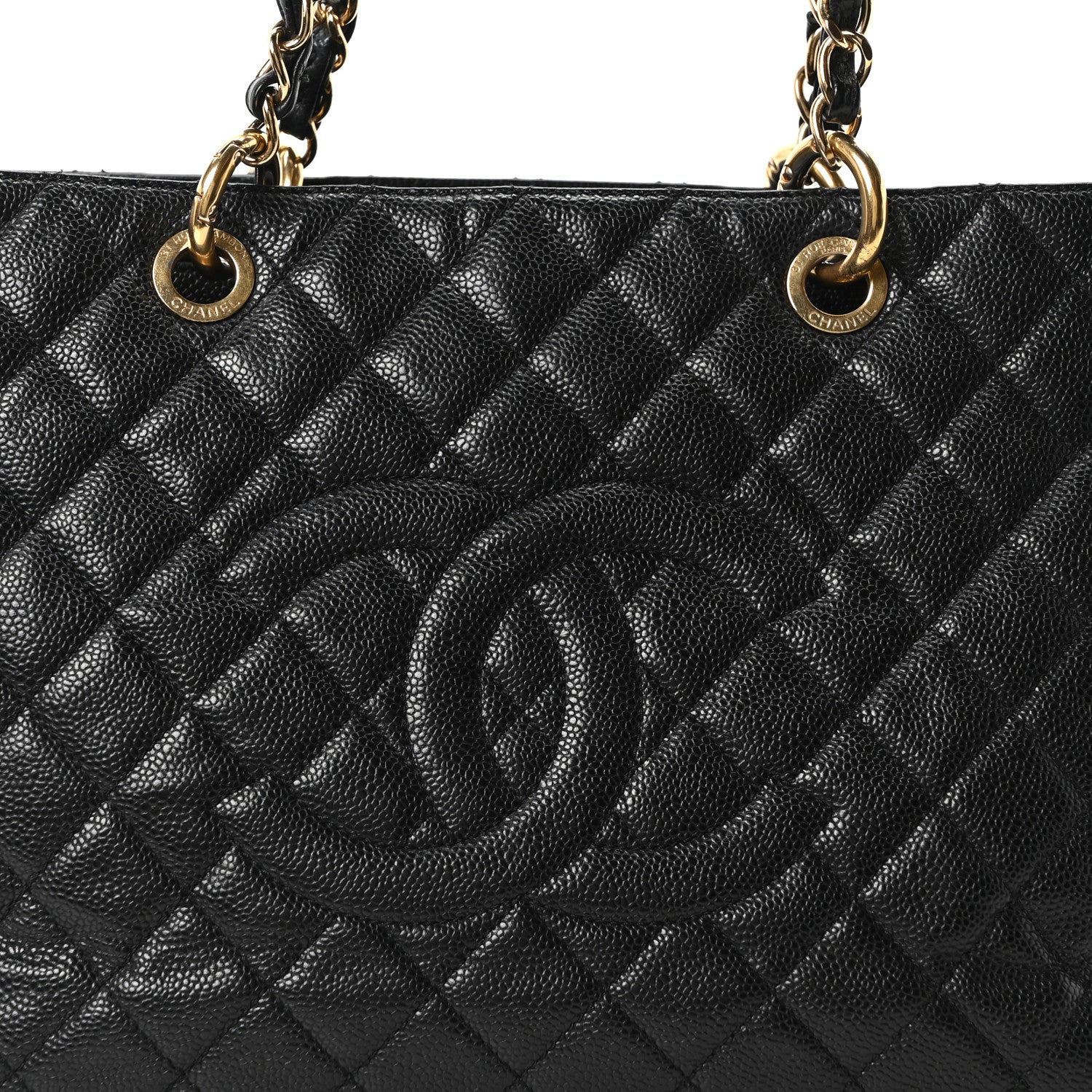 Chanel Caviar Quilted Grand Shopping Tote GST Black 8 of 10
