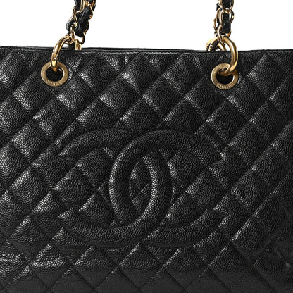 Chanel Caviar Quilted Grand Shopping Tote GST Black 8 of 10