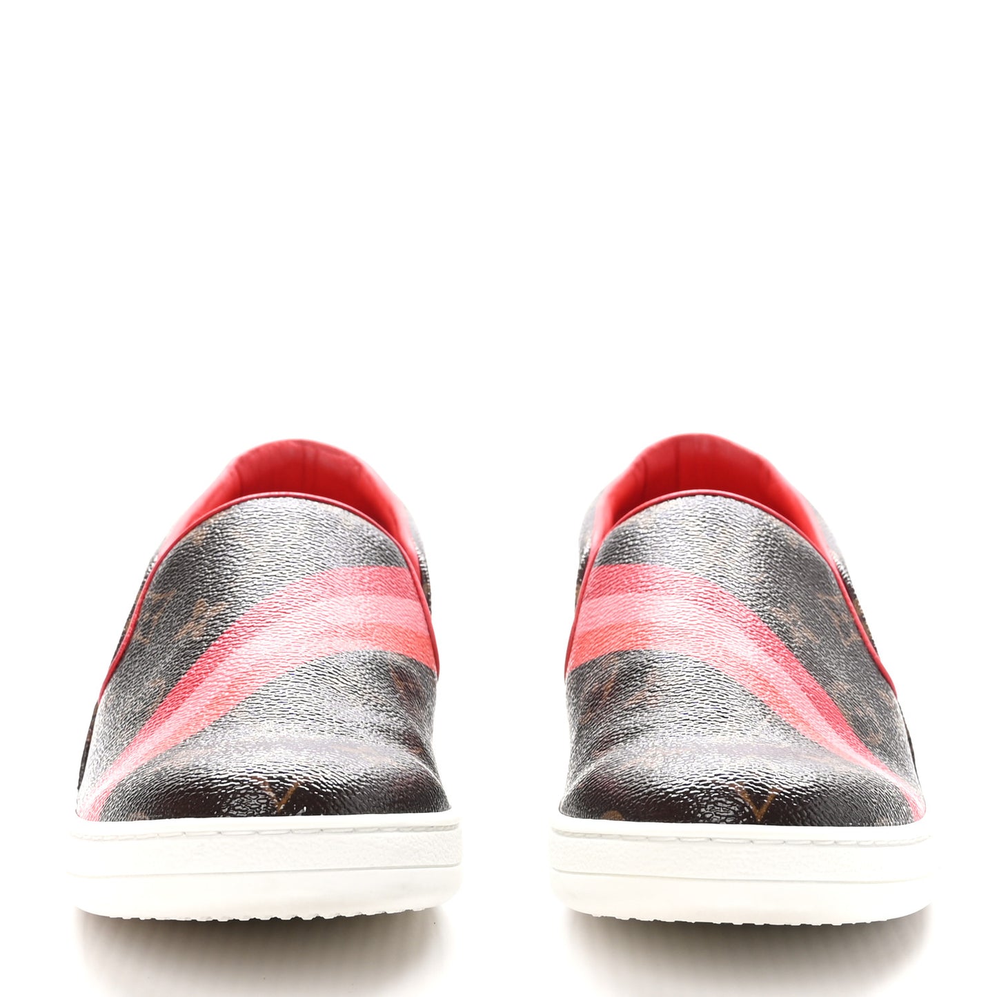 Monogram Frontrow Slip On Sneakers 40 Rouge