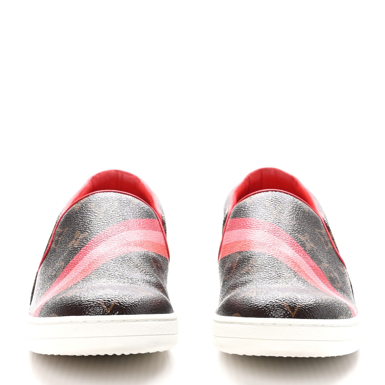 Louis Vuitton Monogram Frontrow Slip On Sneakers 40 Rouge 2 of 9
