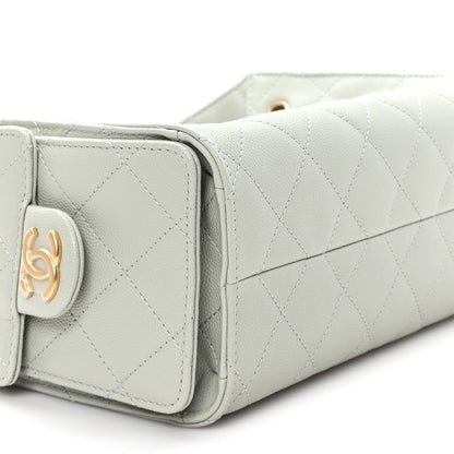 Chanel Caviar Quilted Mini Chanel 25 Handbag Light Green 3 of 10