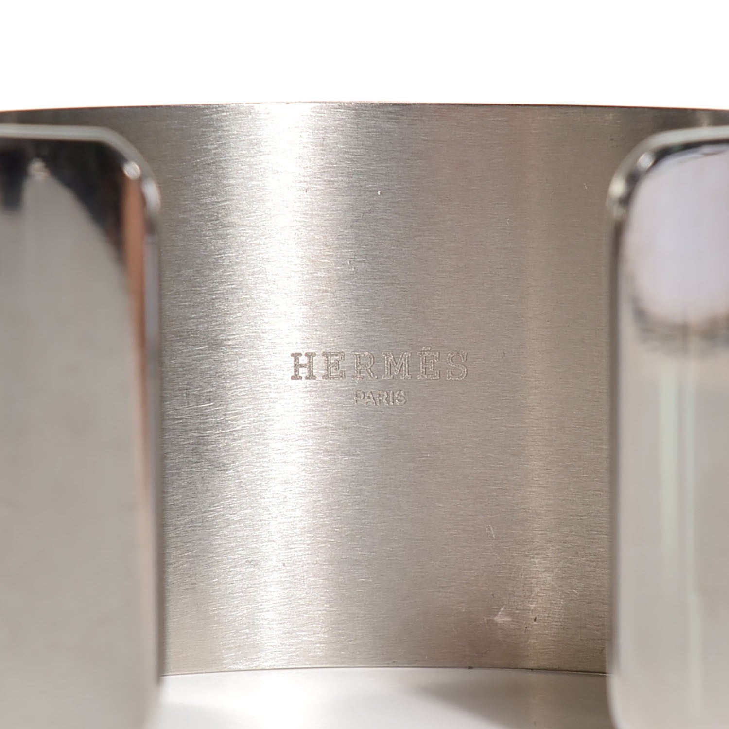 Hermes Palladium Wide Medor Cuff Silver 3 of 5