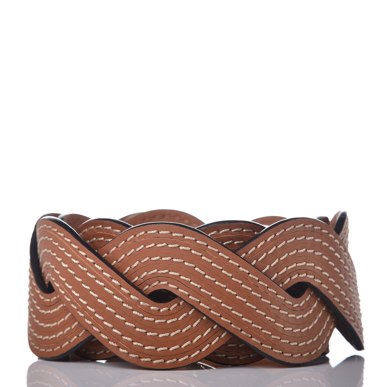 Loewe Calfskin Wavy Stitches Strap Tan 2 of 4