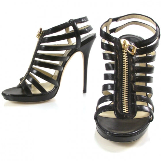Leather Glenys Cage Platform Sandals 39