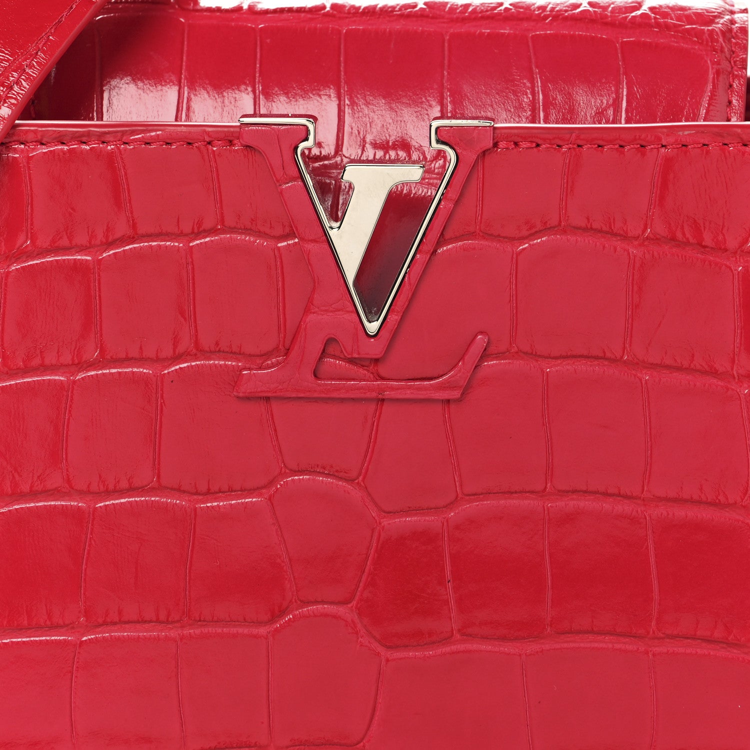 Louis Vuitton Alligator Capucines BB Fuchsia 7 of 9