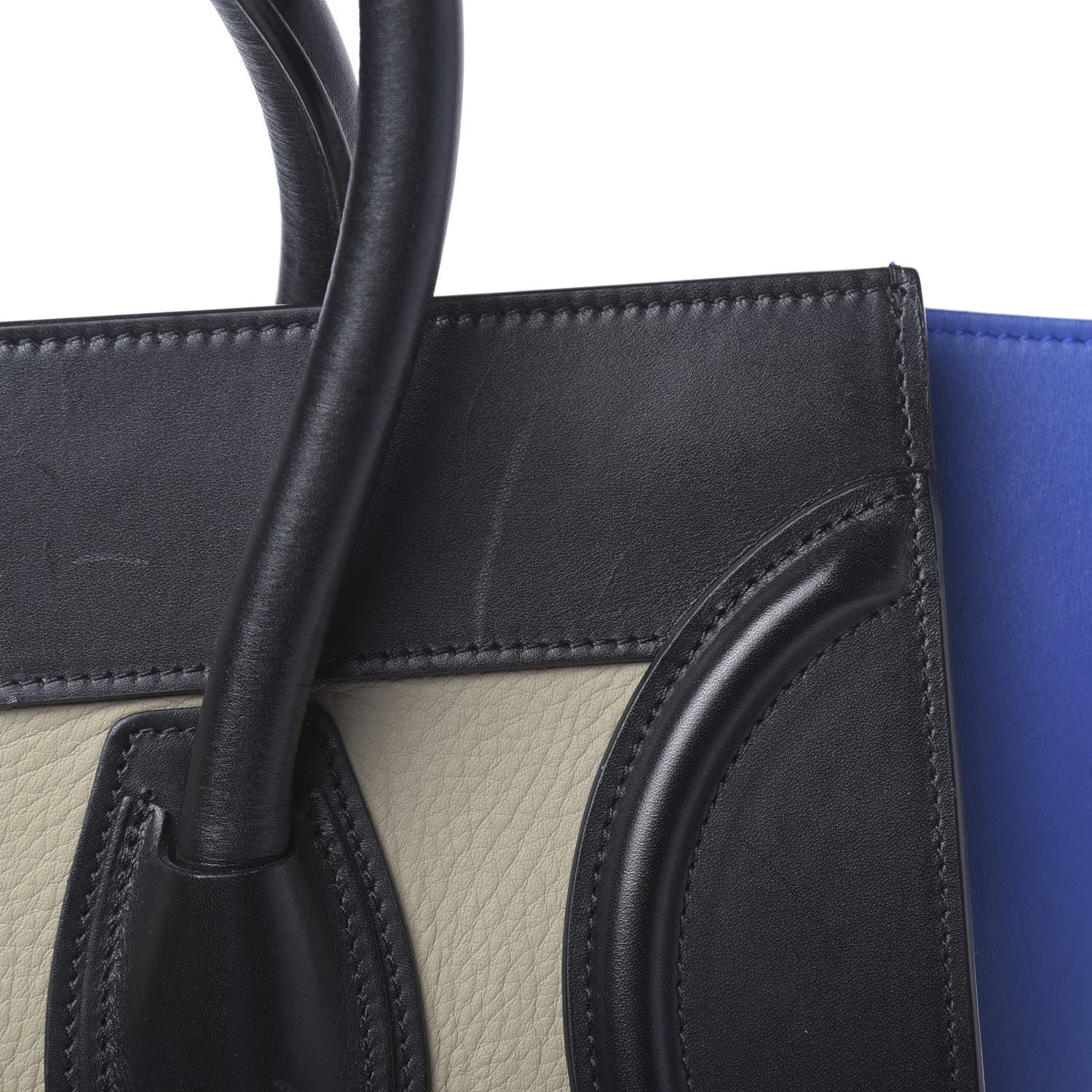Celine Elephant Calfskin Mini Tri-Color Luggage Beige 7 of 13