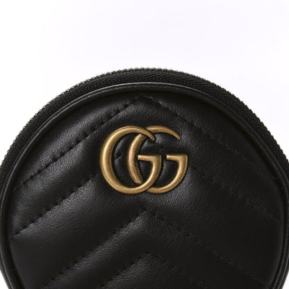 Gucci Calfskin Matelasse GG Marmont Round Mini Bag Black 10 of 11