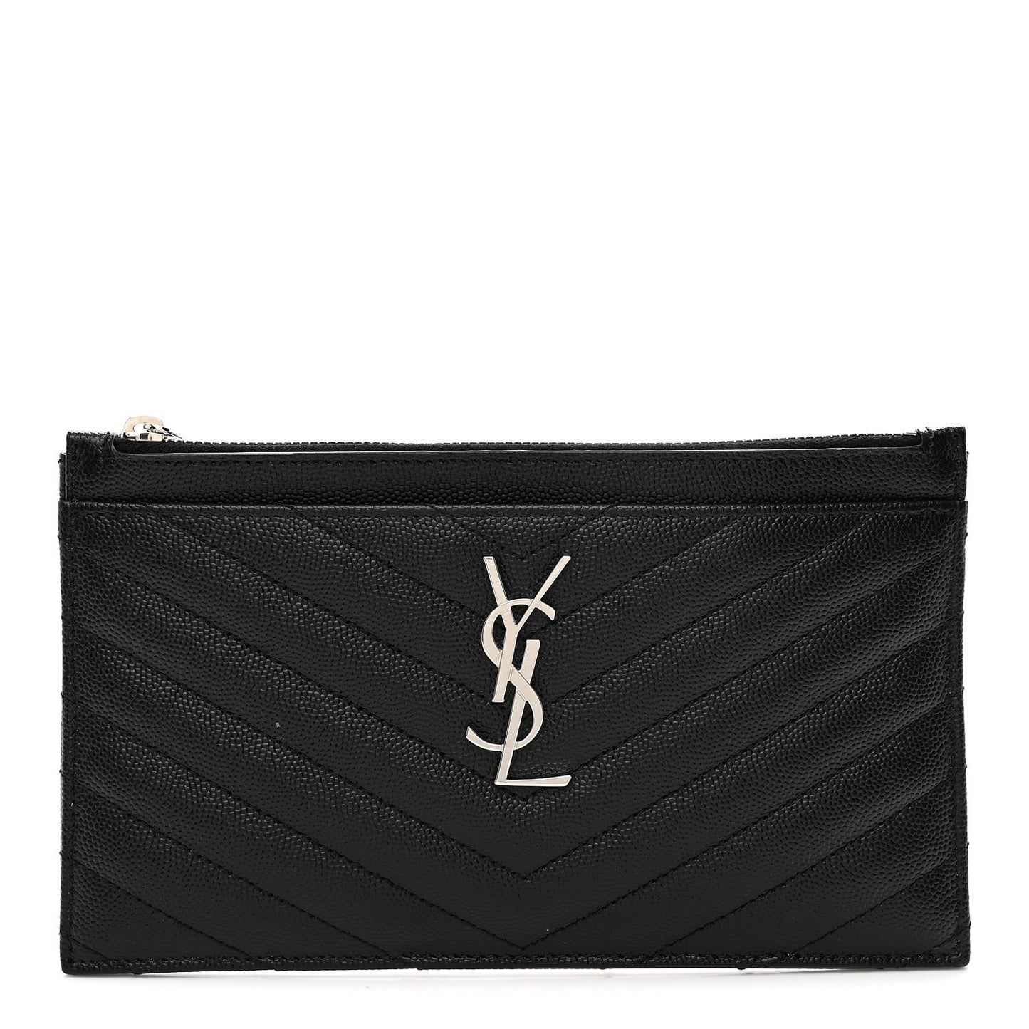 Grain De Poudre Chevron Monogram Bill Pouch Black