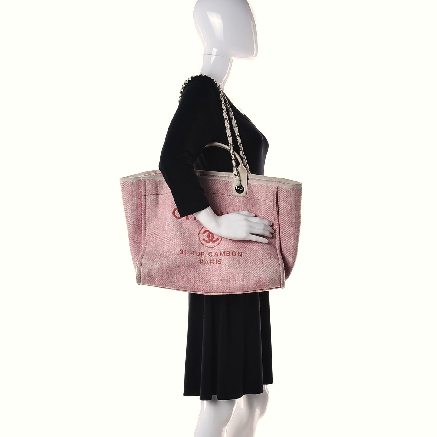Canvas Medium Deauville Tote Pink