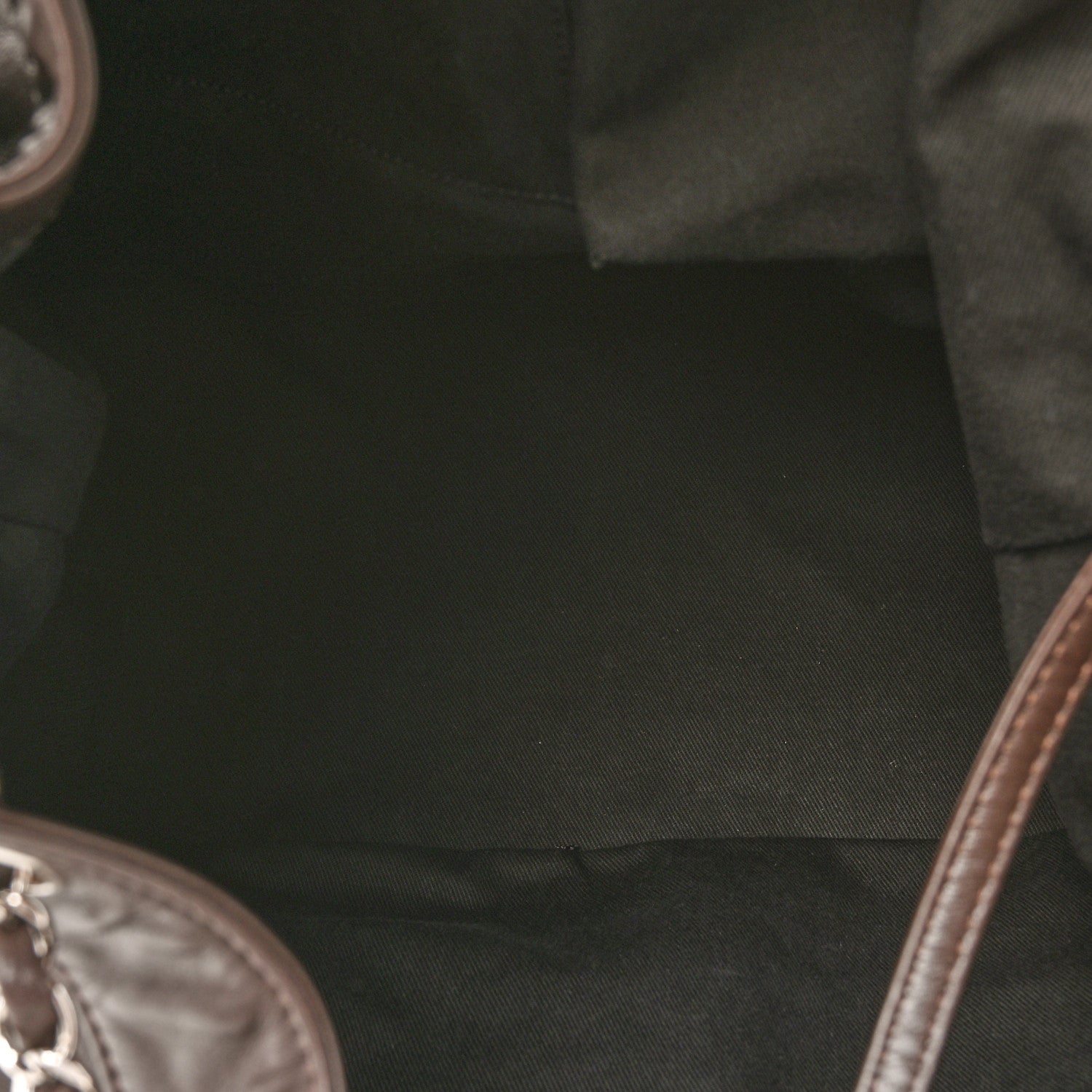 Chanel Calfskin Drawstring CC Bucket Bag Dark Brown 5 of 11