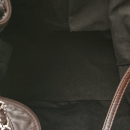 Chanel Calfskin Drawstring CC Bucket Bag Dark Brown 5 of 11