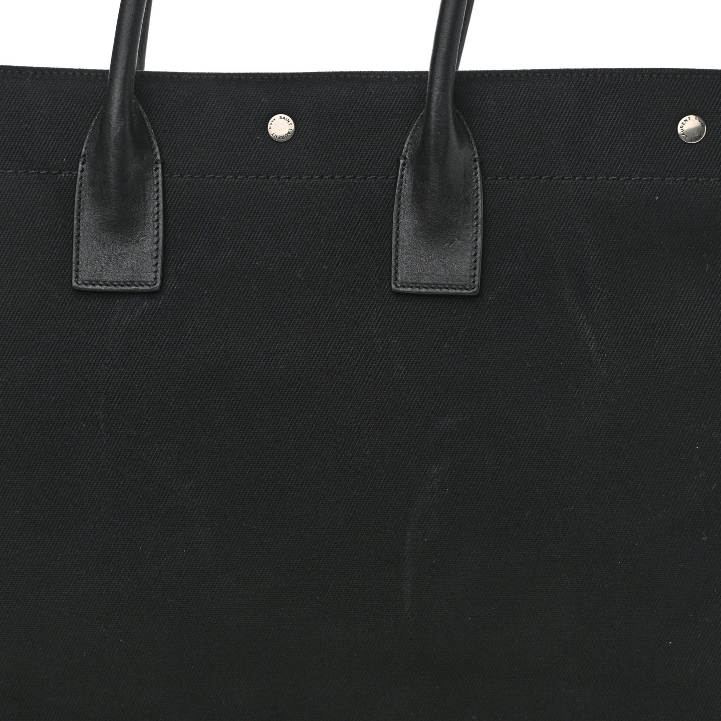 Linen Calfskin Rive Gauche Tote Black