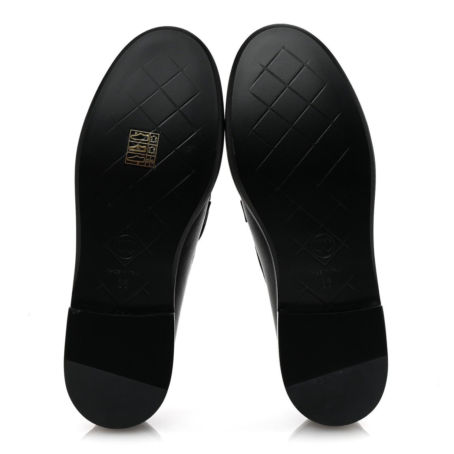 Chanel Lambskin Quilted CC Turnlock Loafers 36 Black 6 of 10