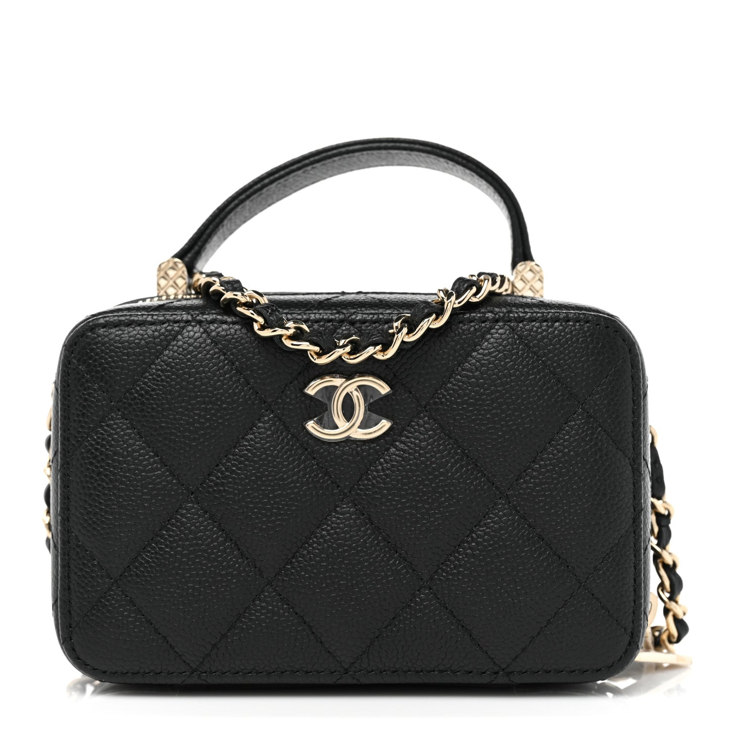 Caviar Quilted Vanity Case Black