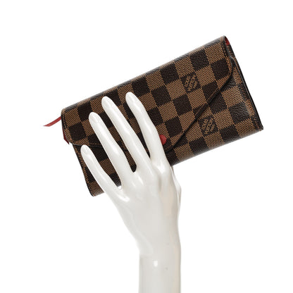Louis Vuitton Damier Ebene Josephine Wallet Red 2 of 9