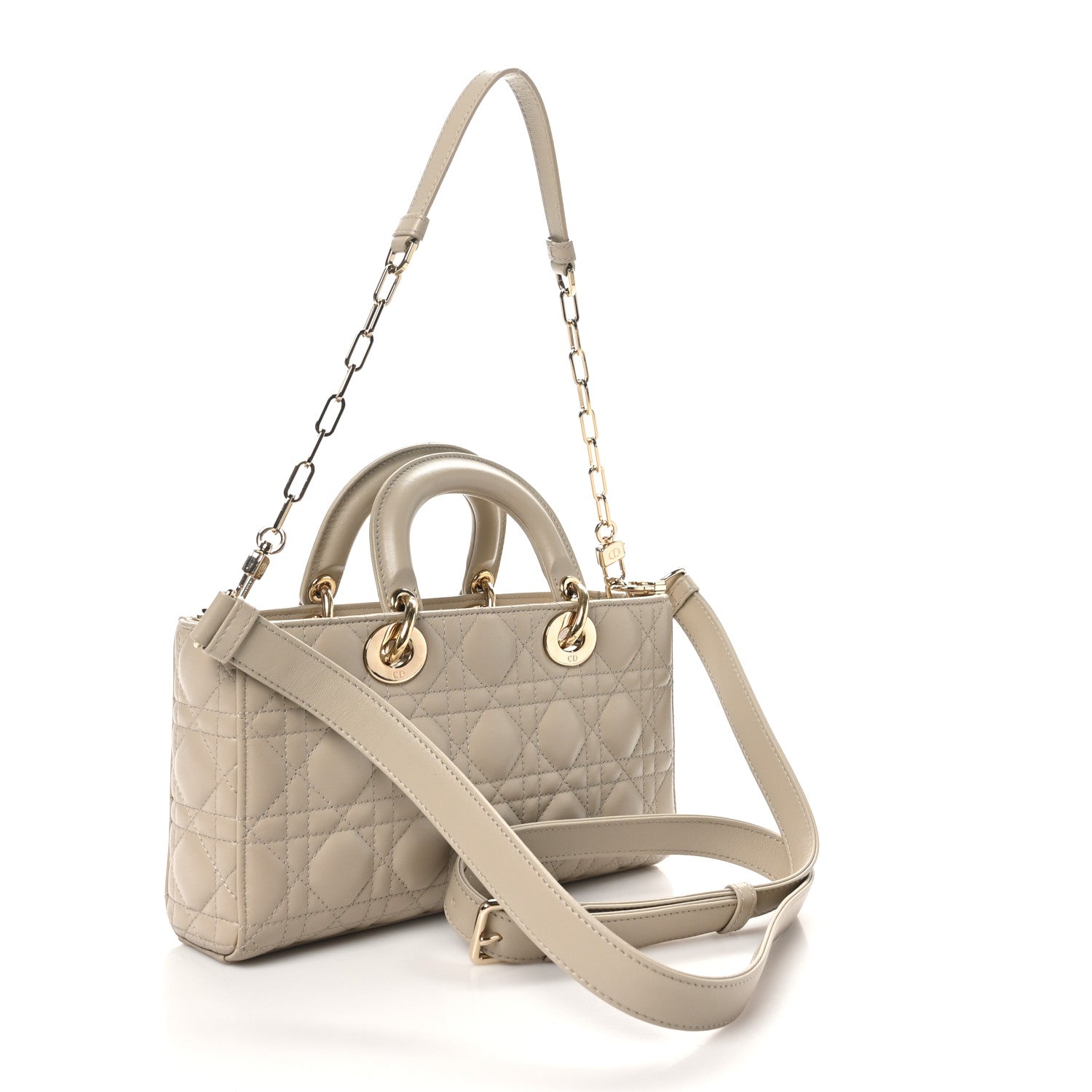 Christian Dior Lambskin Cannage Medium Lady D-Joy Sable 3 of 10