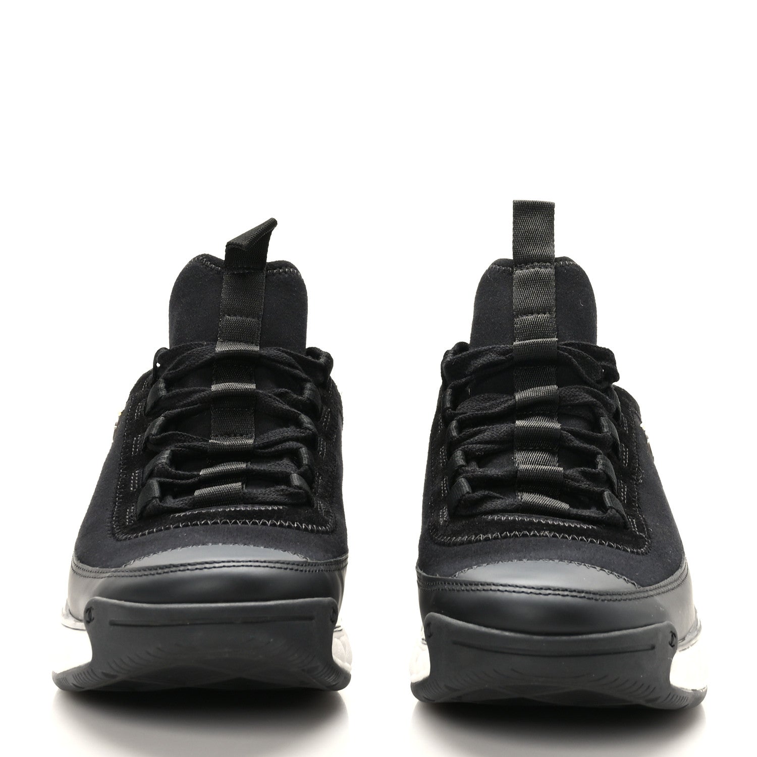 Chanel Velvet Calfskin Mixed Fibers CC Sneakers 40.5 Black 2 of 8
