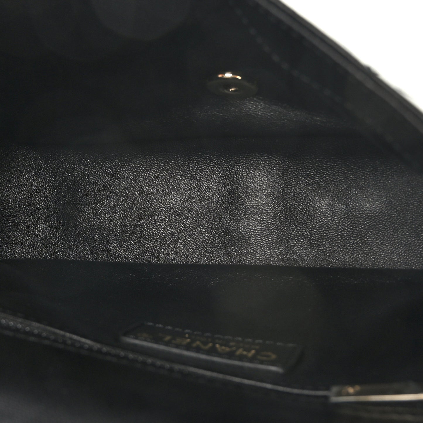 Lambskin Quilted Small Easy Carry Flap Black