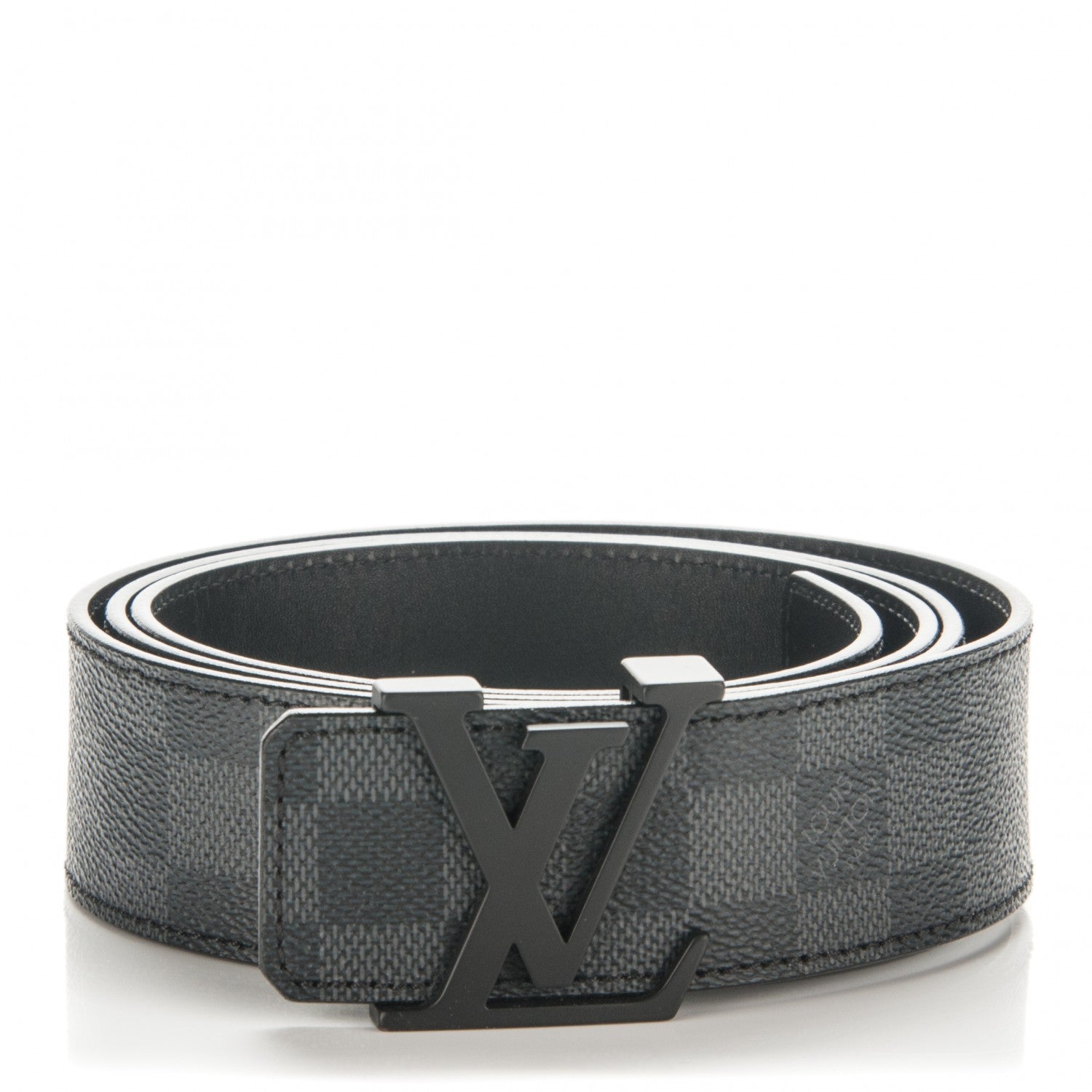 Louis Vuitton Damier Graphite 40mm LV Initiales Belt 110 44 1 of 6