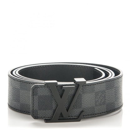 Louis Vuitton Damier Graphite 40mm LV Initiales Belt 110 44 1 of 6