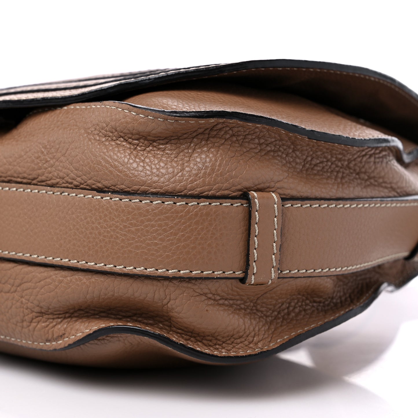 Calfskin Medium Marcie Round Crossbody Bag Nut