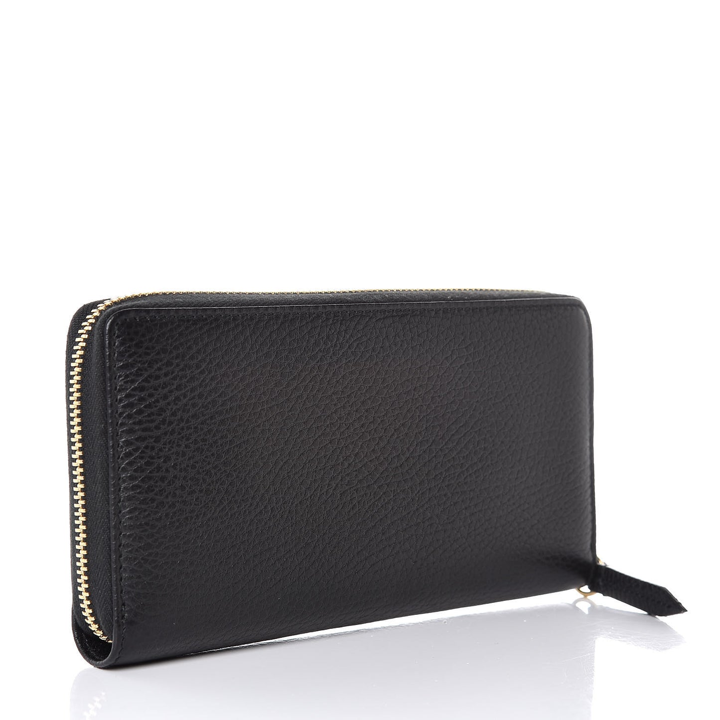 Dollar Calfskin GG Marmont Zip Around Wallet Black