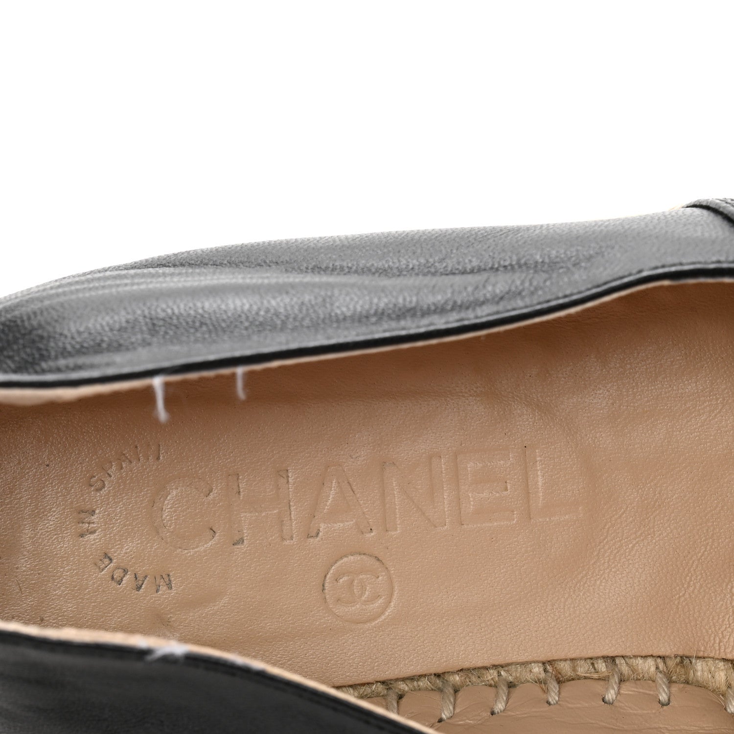 Chanel Lambskin CC Espadrilles 37 Black 8 of 10