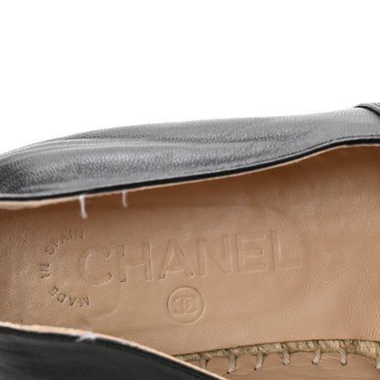 Chanel Lambskin CC Espadrilles 37 Black 8 of 10